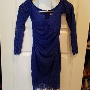 Nasty Gal Off the Shoulder Lace Long Sleeve Dress